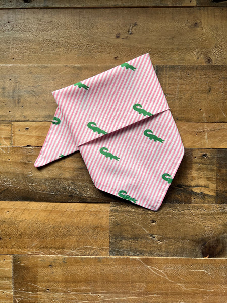 Alligators Dog Bandana - Pink