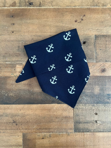 Anchors Dog Bandana - Blue