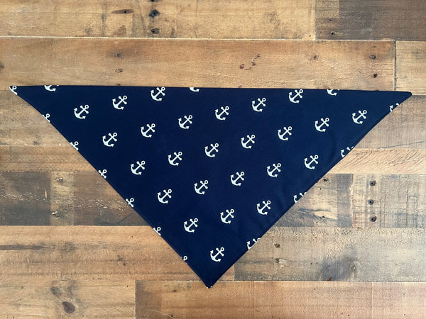 Anchors Dog Bandana - Blue