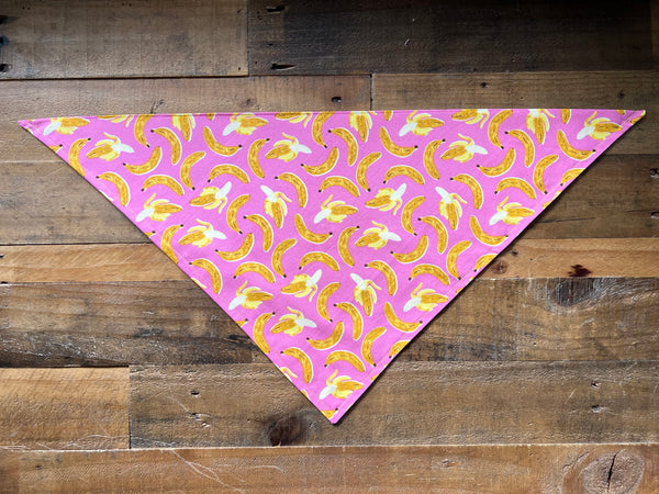 Bananas Dog Bandana - Pink