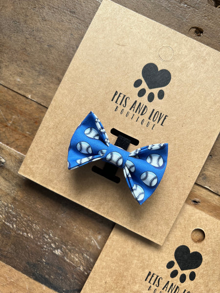 Baseball Dog Bow Tie