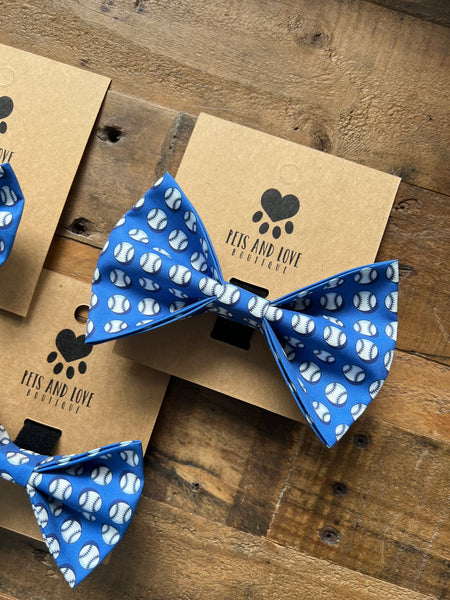 Baseball Dog Bow Tie