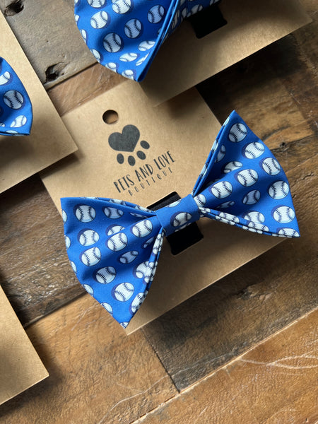 Baseball Dog Bow Tie