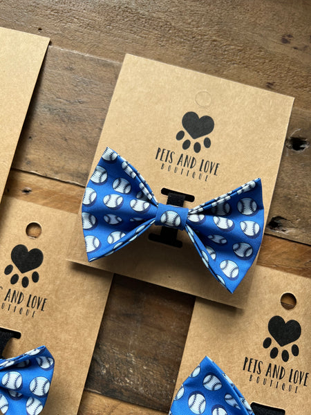 Baseball Dog Bow Tie
