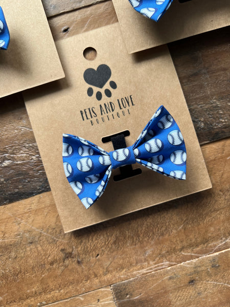 Baseball Dog Bow Tie