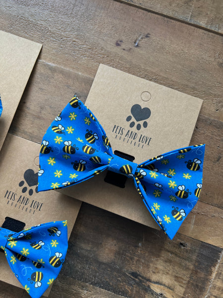 Bees Dog Bow Tie