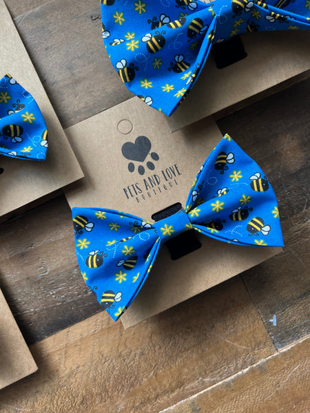 Bees Dog Bow Tie