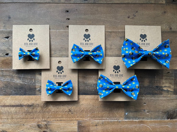 Bees Dog Bow Tie