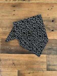 Fall Pumpkins Dog Bandana - Black and White