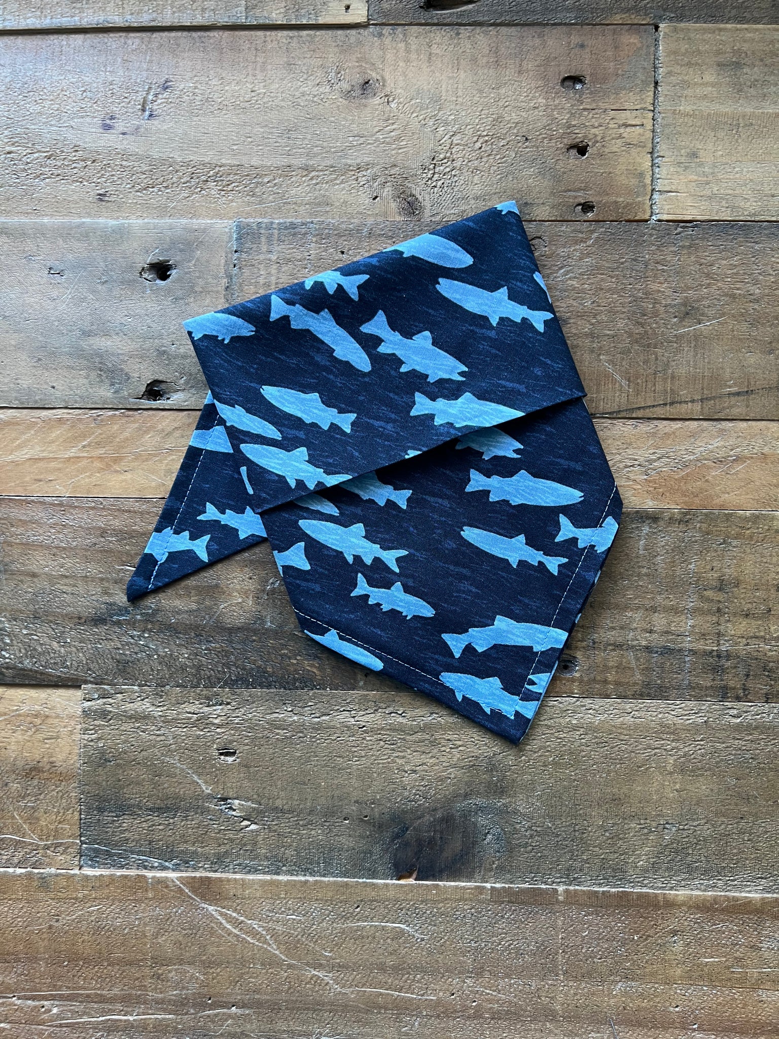 Blue Fish Dog Bandana