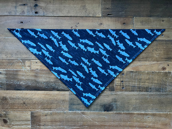 Blue Fish Dog Bandana