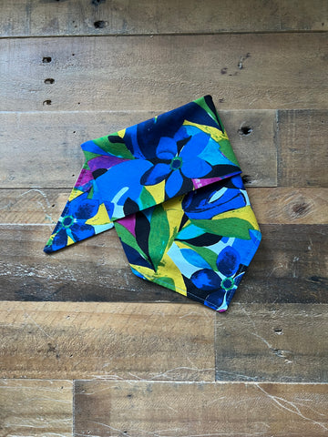 Blue Flowers Dog Bandana