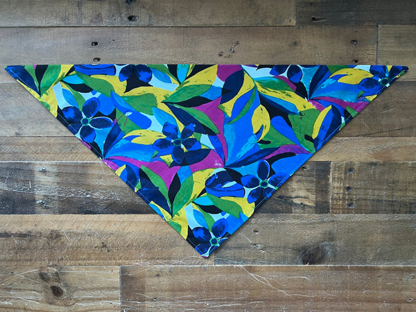 Blue Flowers Dog Bandana