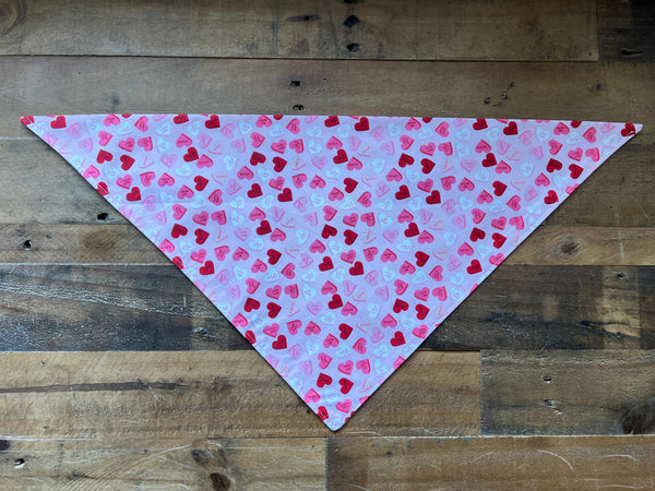 Valentines Candy Hearts Dog Bandana