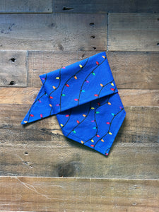 Christmas Lights Dog Bandana - Blue