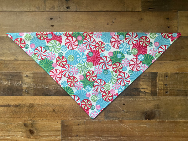 Christmas Peppermint Patties Dog Bandana