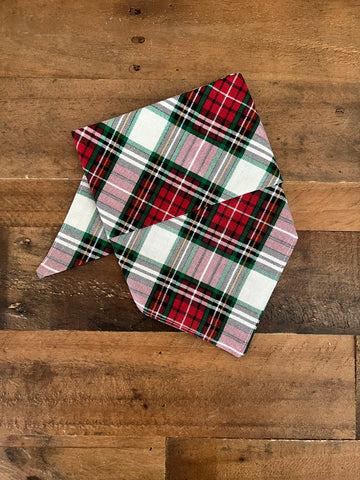 Christmas Plaid Dog Bandana