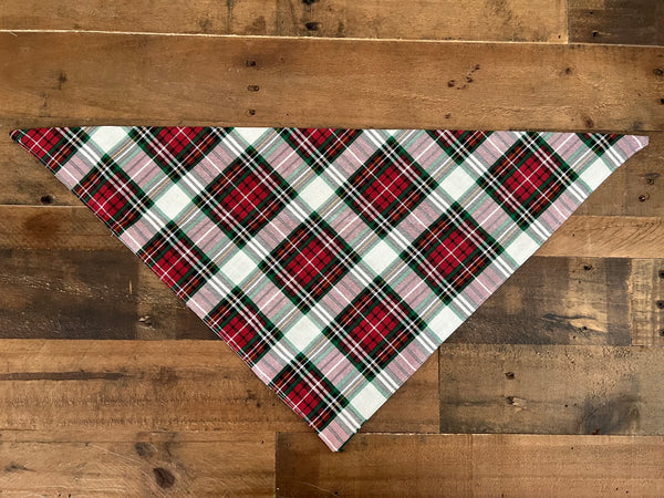 Christmas Plaid Dog Bandana