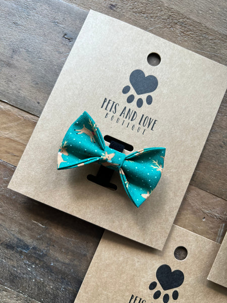 Christmas Reindeer Pet Bow Tie