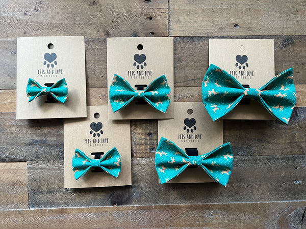 Christmas Reindeer Pet Bow Tie