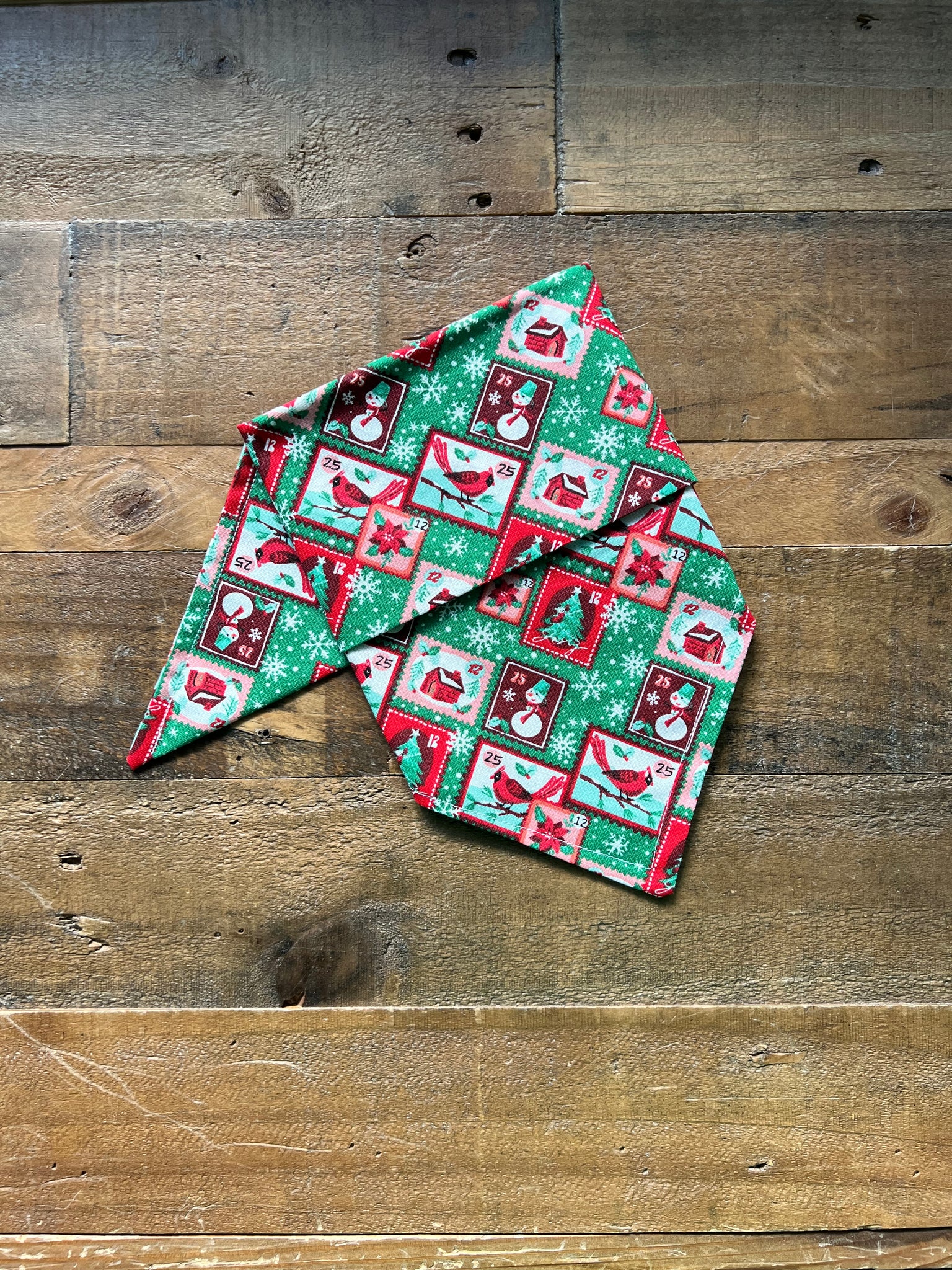 Christmas Stamps Dog Bandana