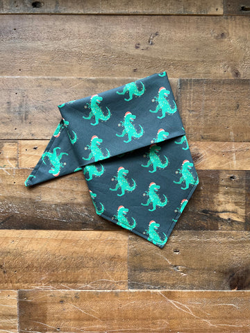 Christmas T-Rex Dog Bandana
