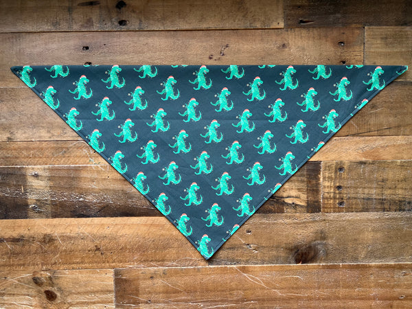 Christmas T-Rex Dog Bandana