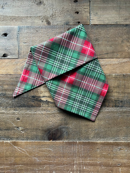 Christmas Green Tartan Dog Bandana