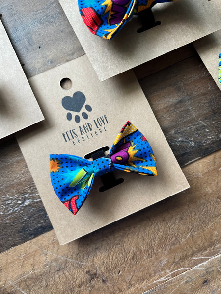 Comic Book Dog Bow Tie