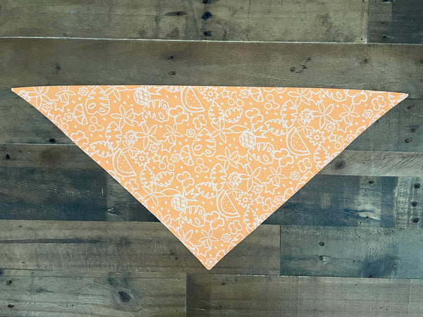 Coral Tropical Dog Bandana