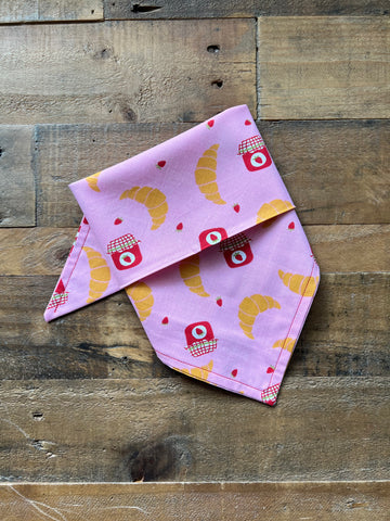 Croissant and Jam Dog Bandana