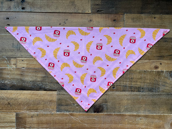 Croissant and Jam Dog Bandana