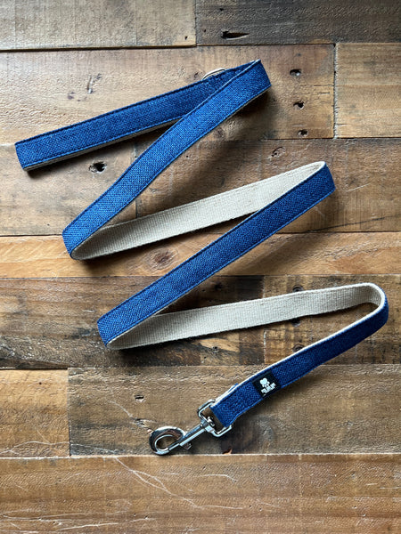 Organic Hemp Dog Leash - Dark Blue