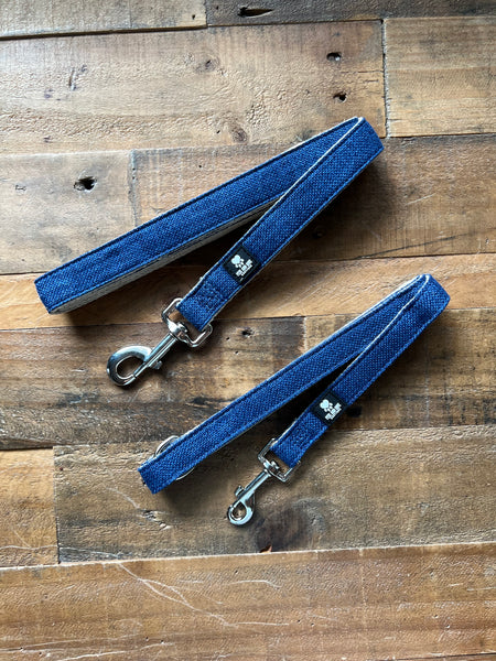 Organic Hemp Dog Leash - Dark Blue