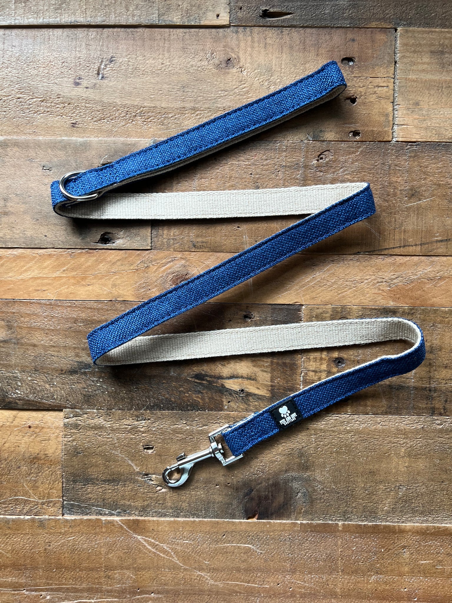 Organic Hemp Dog Leash - Dark Blue