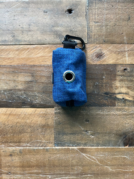 Organic Hemp Dog Poop Bag Holder - Dark Blue