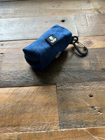 Organic Hemp Dog Poop Bag Holder - Dark Blue