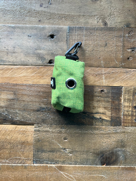 Organic Hemp Dog Poop Bag Holder - Green