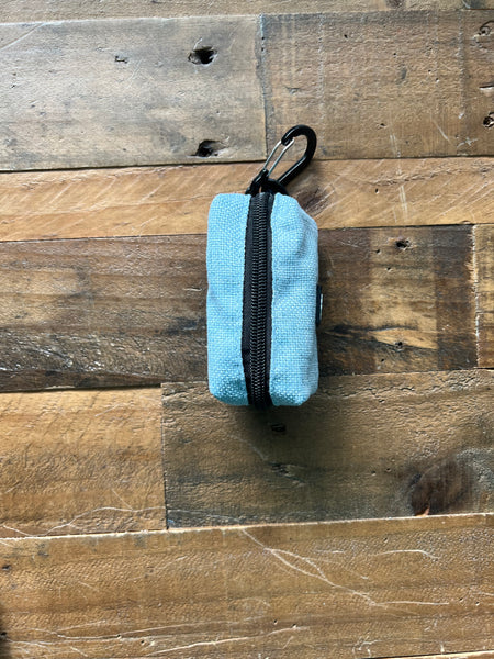 Organic Hemp Dog Poop Bag Holder - Light Blue