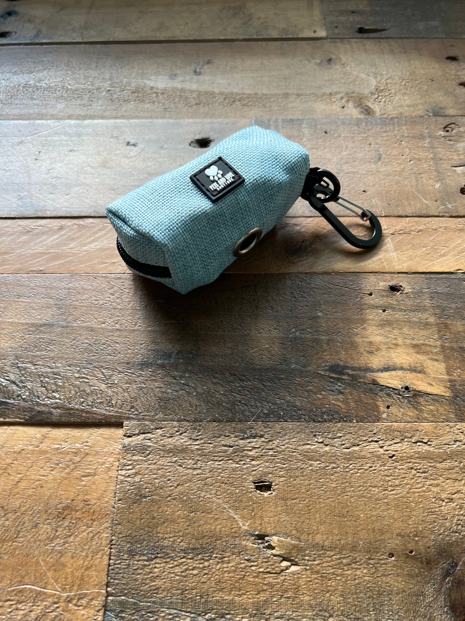 Organic Hemp Dog Poop Bag Holder - Light Blue
