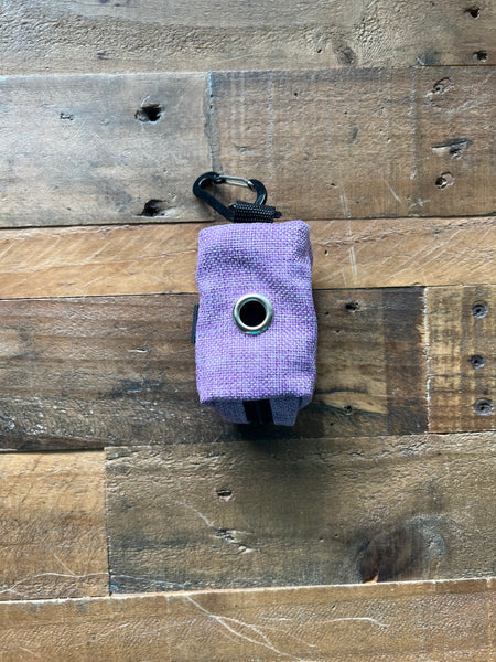 Organic Hemp Dog Poop Bag Holder - Lilac