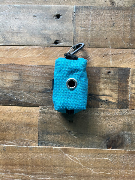 Organic Hemp Dog Poop Bag Holder - Teal