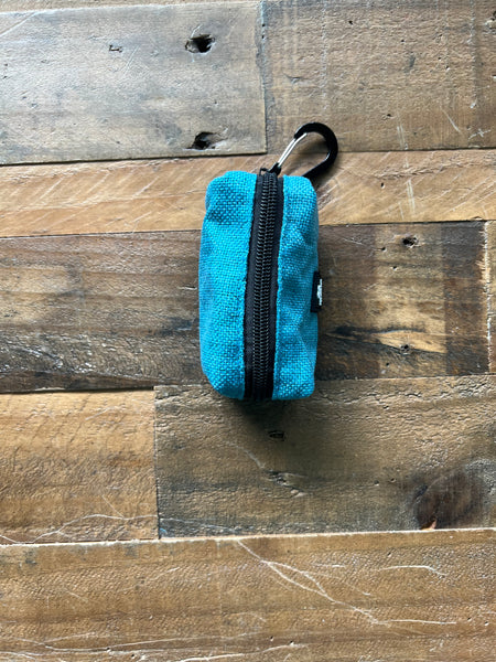 Organic Hemp Dog Poop Bag Holder - Teal