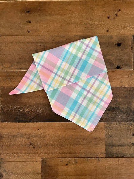 Easter Plaid Dog Bandana