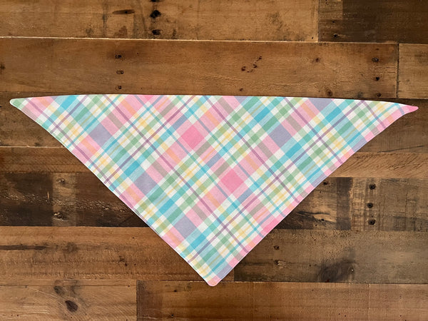 Easter Plaid Dog Bandana