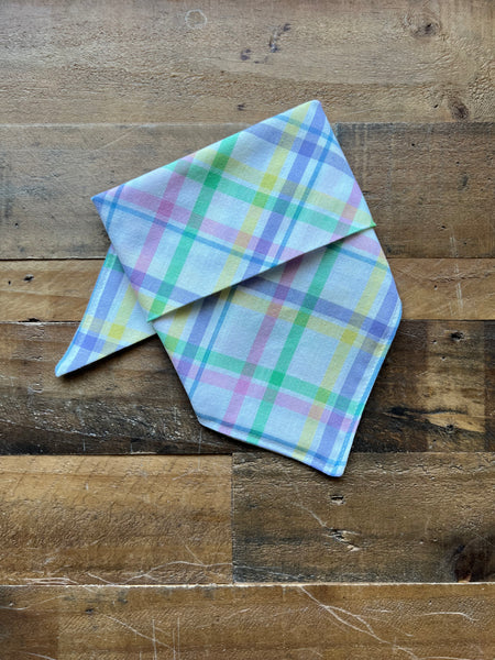 Easter Plaid Dog Bandana