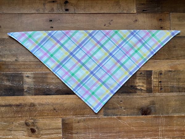 Easter Plaid Dog Bandana