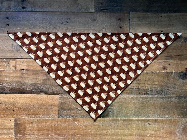Fall Brown Pumpkins Dog Bandana