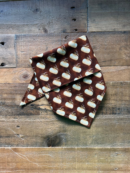 Fall Brown Pumpkins Dog Bandana