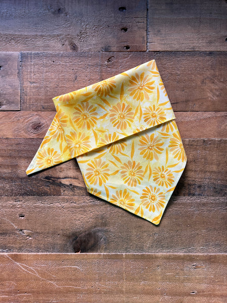Fall Golden Flowers Dog Bandana